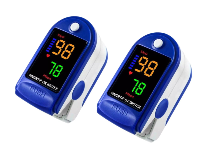 Finger Tip Pulse Oximeter Meter SpO2 Oxygen Saturation rate Monitor - Pack of 2