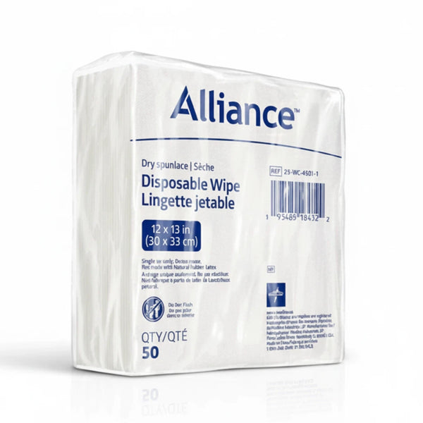 ALLIANCE Disposable Wipe by Medline – 12"x13" (1000 Count) – White, Non Scented