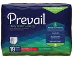Prevail Daily Disposable Underwear S/M 34"-46"  18 Ct x 4 Packs (72 Total)