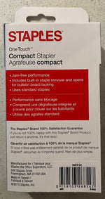 Staples One Touch Compact Stapler - Reduced effort 20 Sheets - Aqua Color
