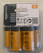 Amazon Basics Type C Cell All-Purpose Alkaline Batteries - 4 Pack  Exp: 11/29